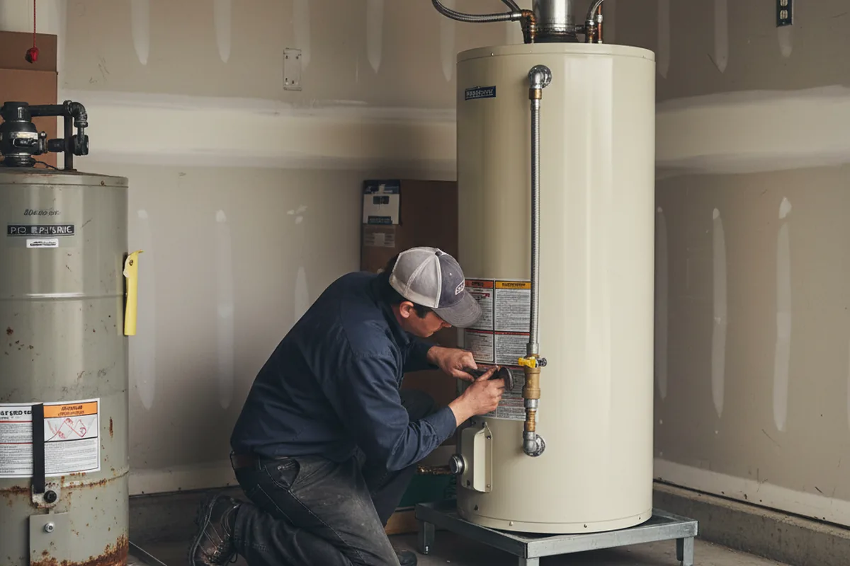Water heater and shutoff valve replacement in Knickerbocker